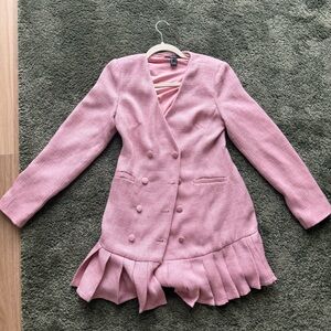 Forever 21 Pink Double-Breasted Blazer